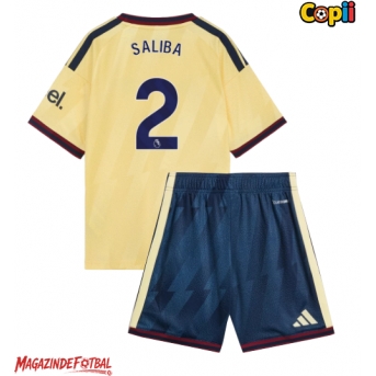 Arsenal William Saliba #2 Echipament de Fotbal Replică 2026-27 Copii Treilea (+ Șorturi)
